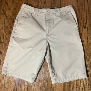 Oneill Mens Tan Brown Chino Flat Relaxed Fit Shorts Size 30‎
